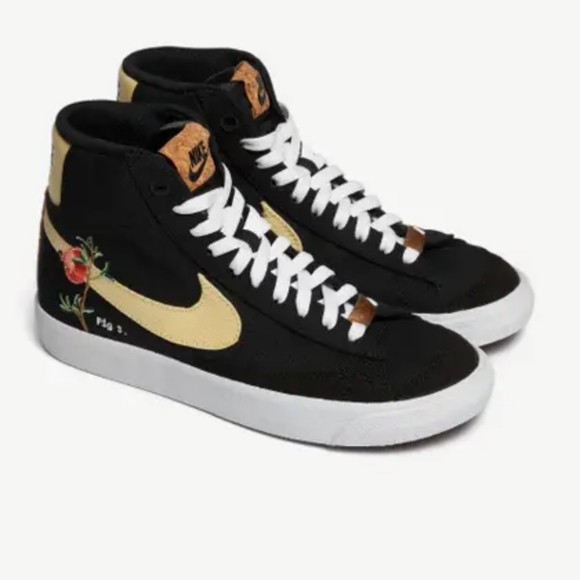 Nike Other - Nike Blazer Mid 77 Mens Size 9 Pomegranate Black Solar Flare Shoes Sneakers